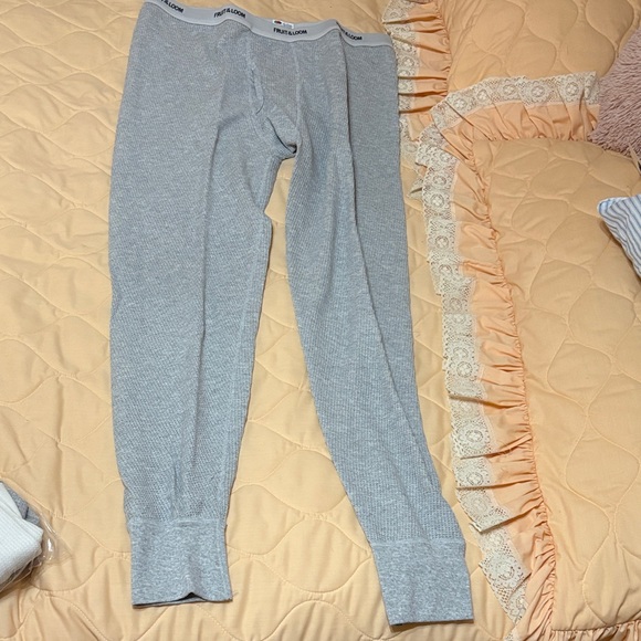 Fruit of the Loom Men's Gray Thermal Underwear Large - Picture 1 of 3